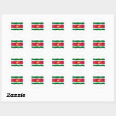 Surinaamse vlag ronde sticker (Vel)
