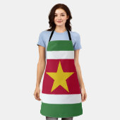 Surinaamse vlag schort (Gedragen)