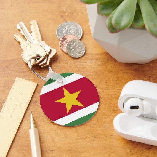 Surinaamse vlag sleutelhanger (Bureau)