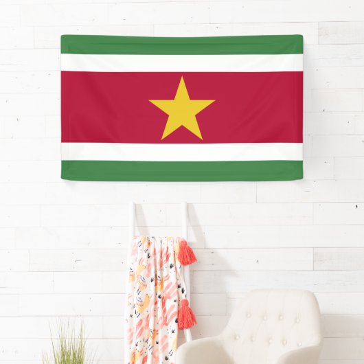Surinaamse vlag spandoek (Insitu)