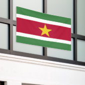 Surinaamse vlag spandoek (Buitenkant Gebouw)