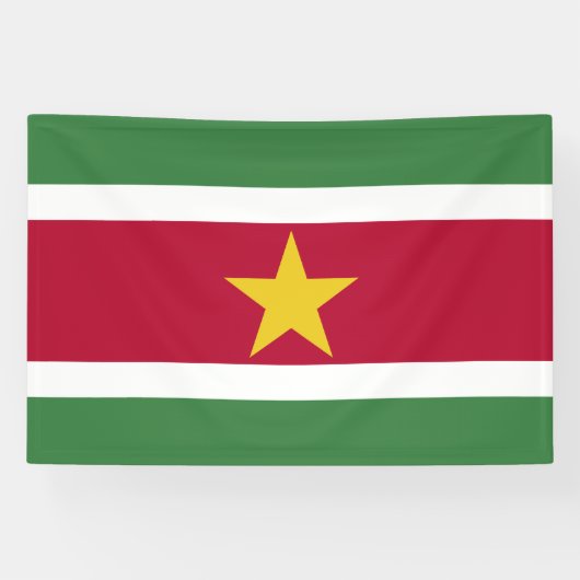 Surinaamse vlag spandoek (Horizontaal)