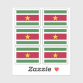 Surinaamse vlag sticker (Vel)