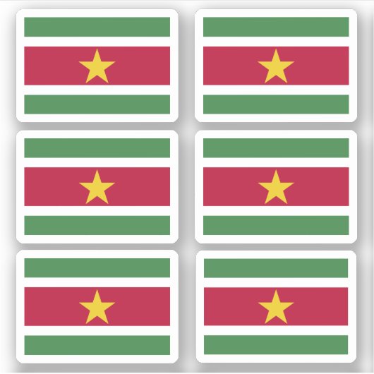 Surinaamse vlag sticker (Voorkant)
