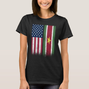 Surinaamse vlag Verenigde Staten van Amerika en Su T-shirt