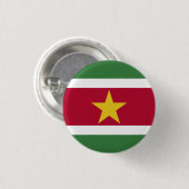 Surinaamse vlag, Vlag van Suriname Ronde Button 3,2 Cm (Voorkant /achterkant)