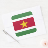 Surinaamse vlag, Vlag van Suriname Vierkante Sticker (Envelop)