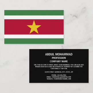 Surinaamse vlag, Vlag van Suriname Visitekaartje