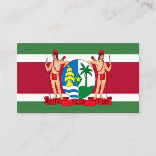 Surinaamse Vlag & Wapen, Vlag van Suriname Visitekaartje (Voorkant)