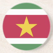 Surinaamse vlag zandsteen onderzetter (Voorkant)