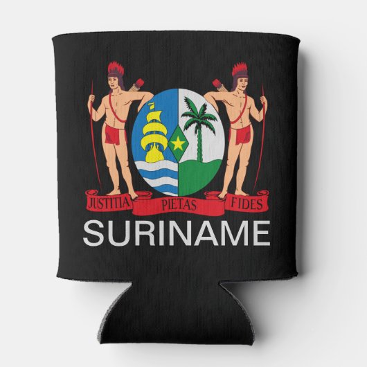 Surinaamse wapenschild blikjeskoeler (Achterkant)