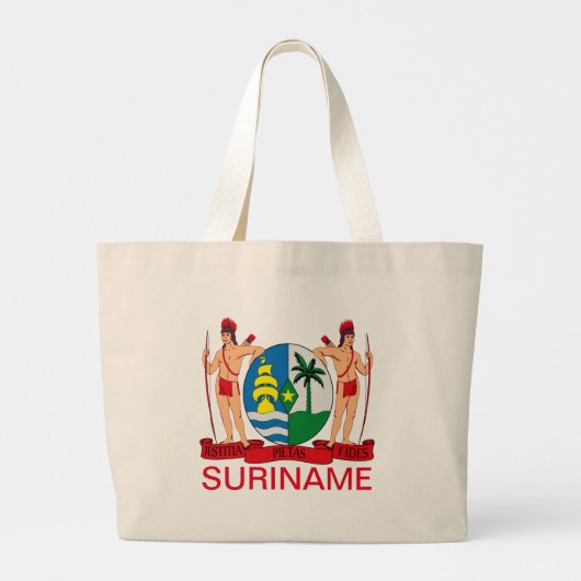 Surinaamse wapenschild grote tote bag (Achterkant)