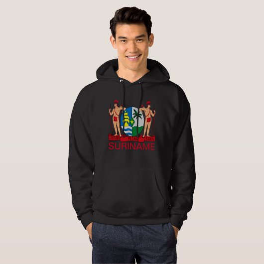 Surinaamse wapenschild hoodie (Voorkant volledig)