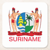 Surinaamse wapenschild kartonnen onderzetters (Voorkant)