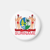Surinaamse wapenschild magneet (Voorkant)