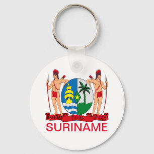 Surinaamse wapenschild sleutelhanger