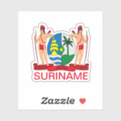 Surinaamse wapenschild sticker (Vel)