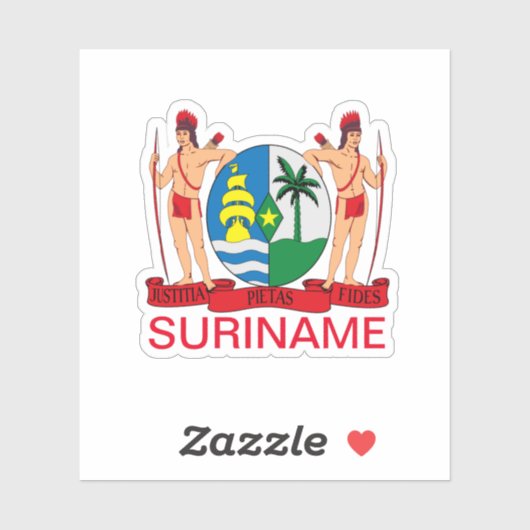 Surinaamse wapenschild sticker (Vel)