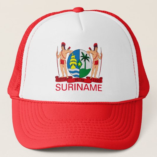 Surinaamse wapenschild trucker pet (Voorkant)