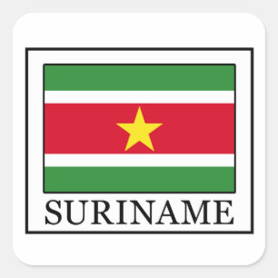 Surinaamsticker Vierkante Sticker
