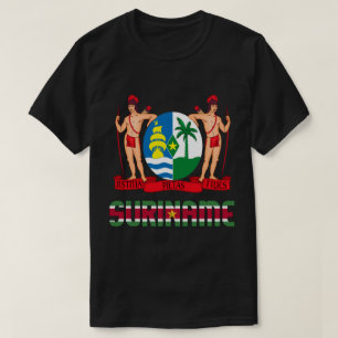Surinaamvlag en wapenschild t-shirt