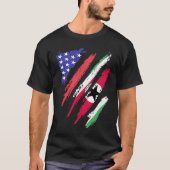 Suriname American Patriot Grown Heart Flag Stripes T-shirt (Voorkant)