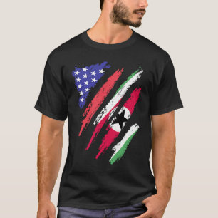 Suriname American Patriot Grown Heart Flag Stripes T-shirt