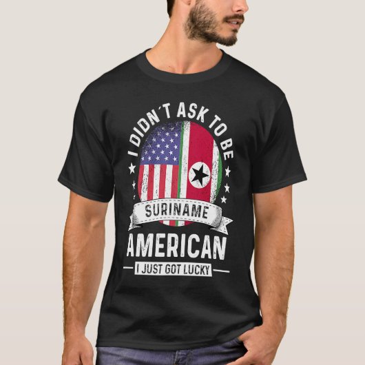 Suriname American Patriot Grown Humor Flag T-shirt (Voorkant)