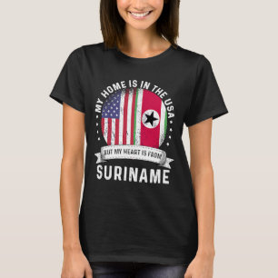 Suriname American Patriot Grown Proud Home USA Fla T-shirt