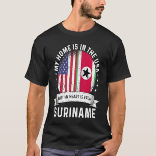 Suriname Amerikaans Patriot Trots Opgegroeid Thuis T-shirt