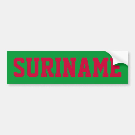 Suriname Bumpersticker (Voorkant)