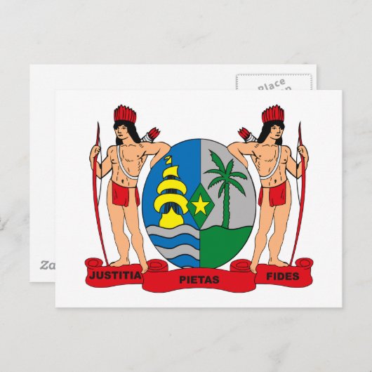 Suriname Coat of Arms Briefkaart (Voorkant / Achterkant)