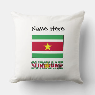 Suriname en Surinaamse Vlag Gepersonaliseerd Kussen