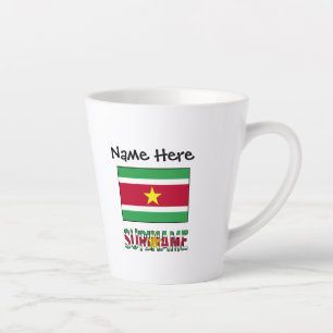 Suriname en Surinaamse vlag Gepersonaliseerd Latte Mok