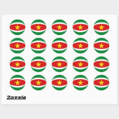 Suriname Fisheye Vlag Sticker (Vel)