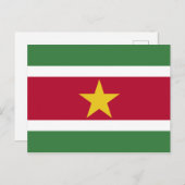 Suriname Flag Briefkaart (Voorkant / Achterkant)