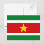 Suriname Flag Briefkaart (Voorkant / Achterkant)