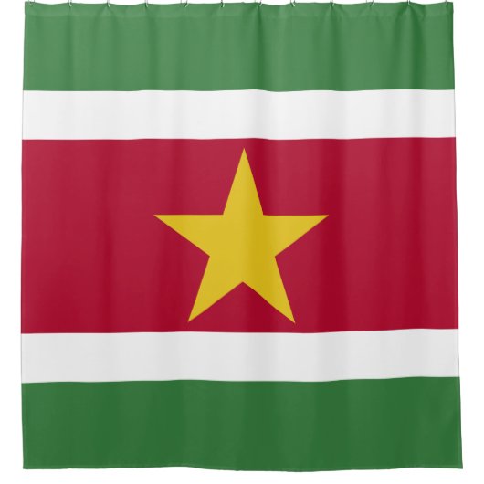 Suriname Flag Douchegordijn (Voorkant)