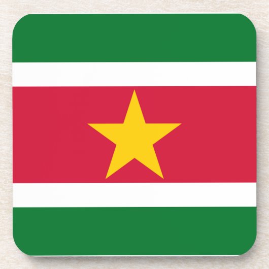 Suriname Flag Drankjes Onderzetter (Voorkant)