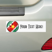 Suriname Flag | Glimlende kant Bumpersticker (Op auto)