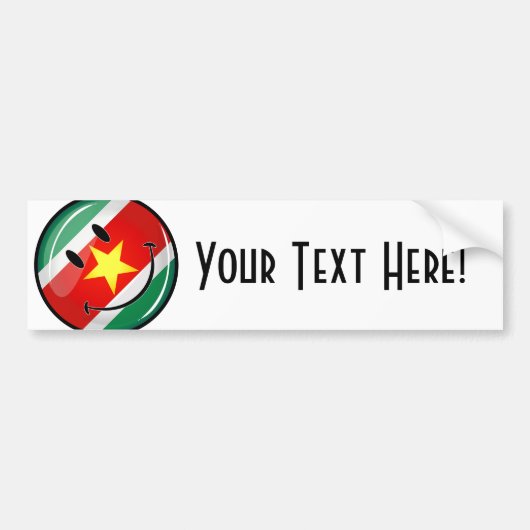 Suriname Flag | Glimlende kant Bumpersticker (Voorkant)