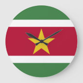 Suriname Flag Grote Klok (Voorkant)