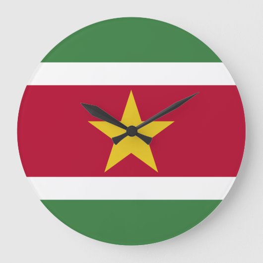 Suriname Flag Grote Klok (Voorkant)