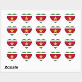 Suriname Flag Hart Sticker (Vel)