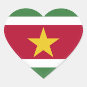 Suriname Flag Hart Sticker (Voorkant)