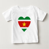 Suriname Flag Hart T-shirt (Voorkant)