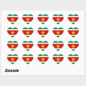 Suriname Flag Heart Sticker (Vel)