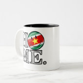 Suriname Flag HouseWarmer Tweekleurige Koffiemok (Voorkant links)