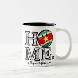 Suriname Flag HouseWarmer Tweekleurige Koffiemok