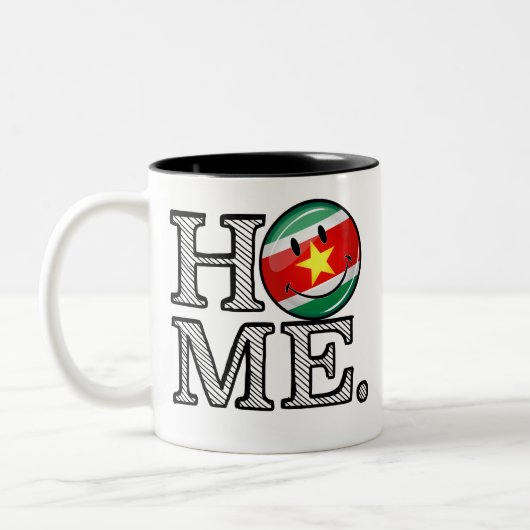 Suriname Flag HouseWarmer Tweekleurige Koffiemok (Links)